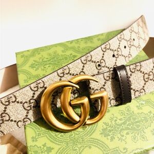 Gucci Belt with Gold Buckle